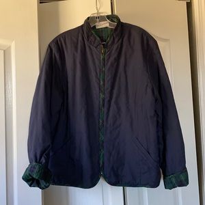 Pendleton Navy Jacket with Green Tartan/Plaid Lining and details
